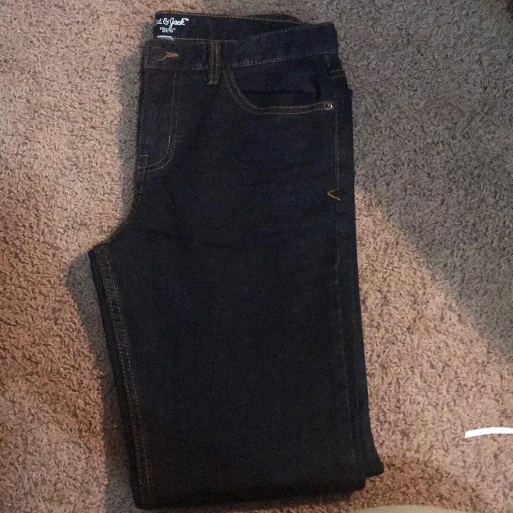 Boys Dark blue jeans. Never warn but no tag